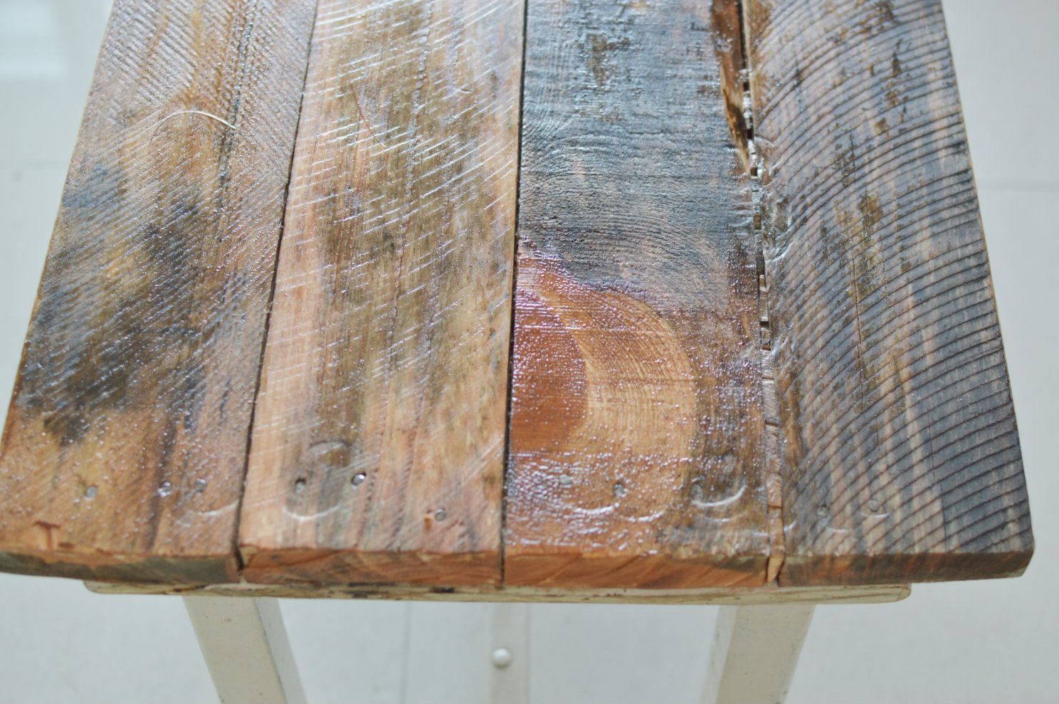 barnwood table in process 5
