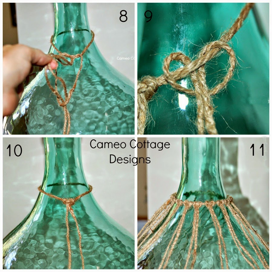 Knotted Jute Netted Bottles _ 029