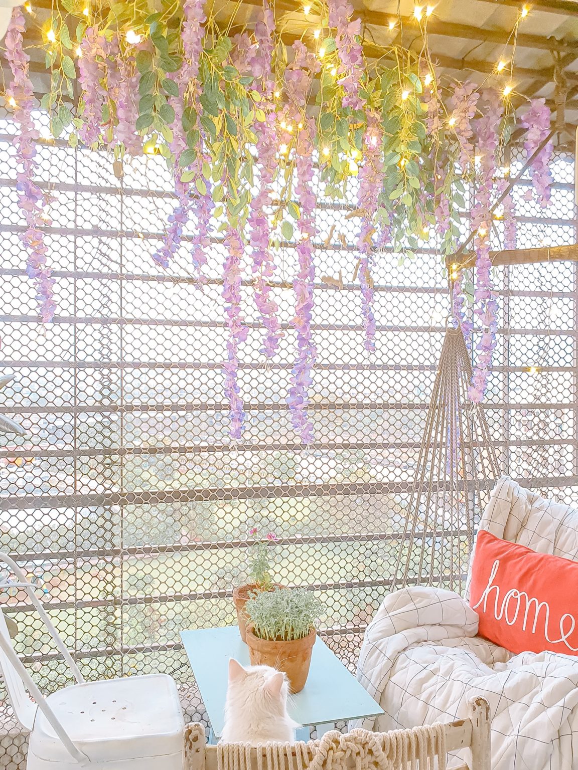 Fairy lights look and make for the perfect cheerful decor addition